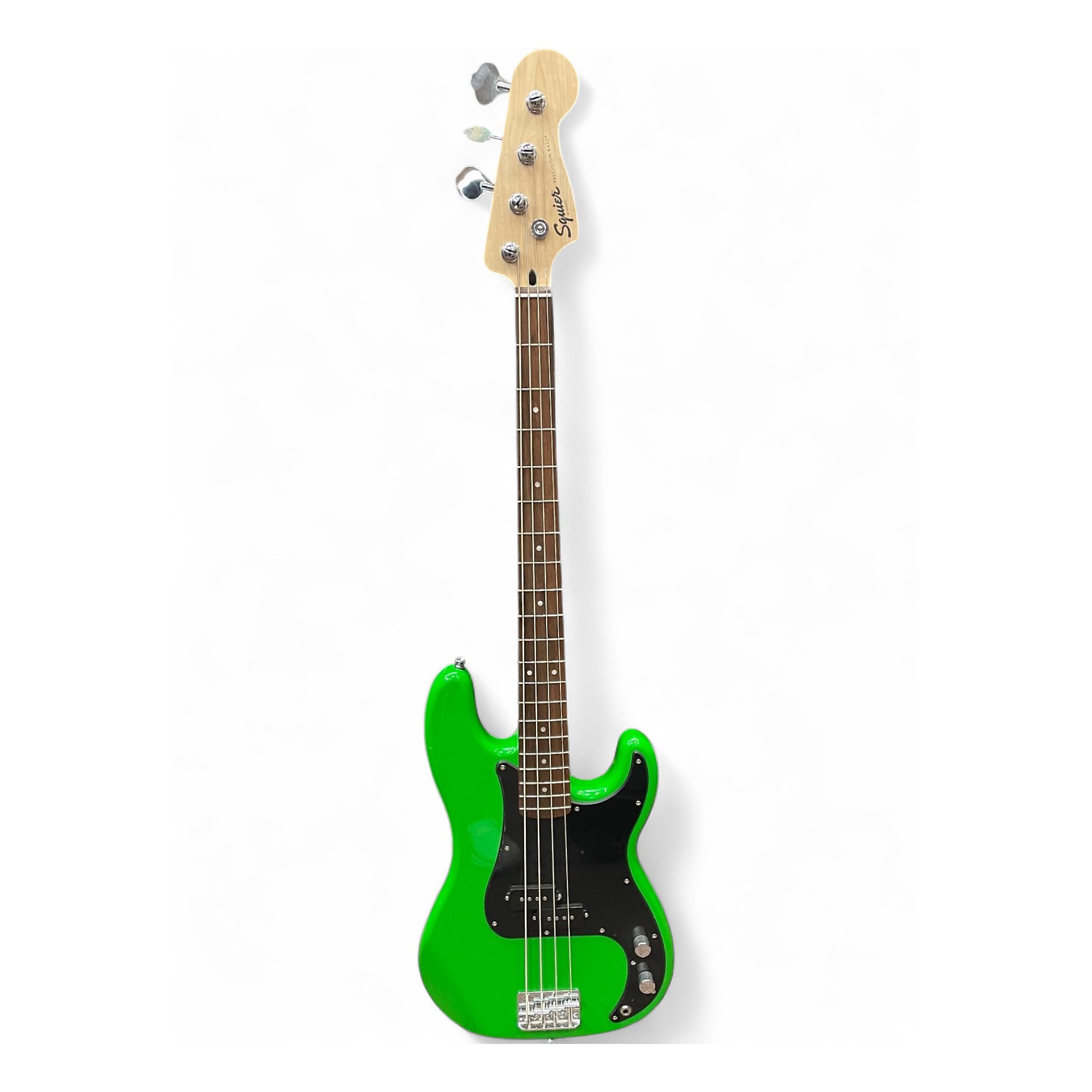 Used Squier Precision Bass LIME GREEN Electric Bass Guitar