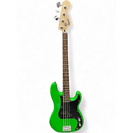 Used Squier Precision Bass LIME GREEN Electric Bass Guitar