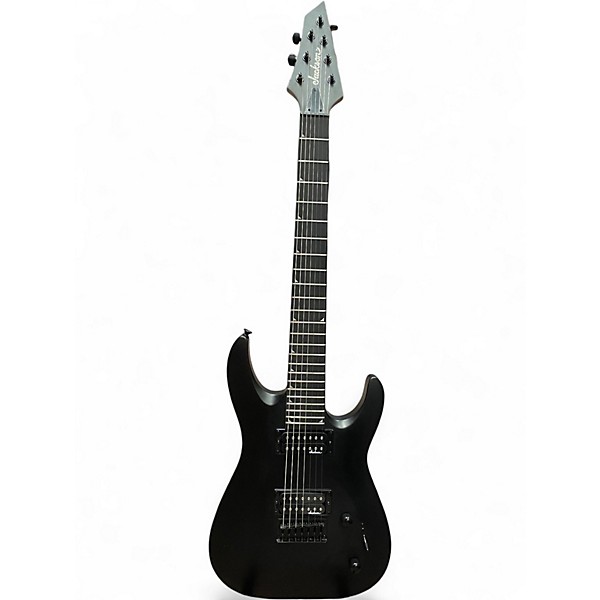 Used Jackson JS22-7 Dinky 7 String Black Solid Body Electric Guitar