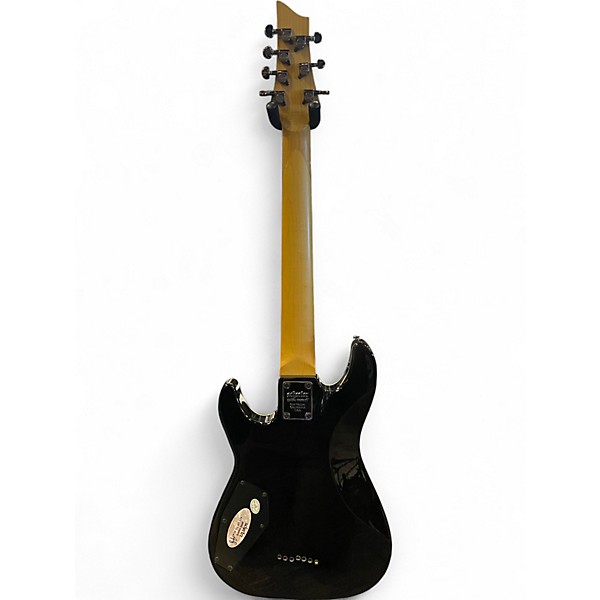 Used Schecter Guitar Research Omen 7 Trans Black Solid Body Electric Guitar