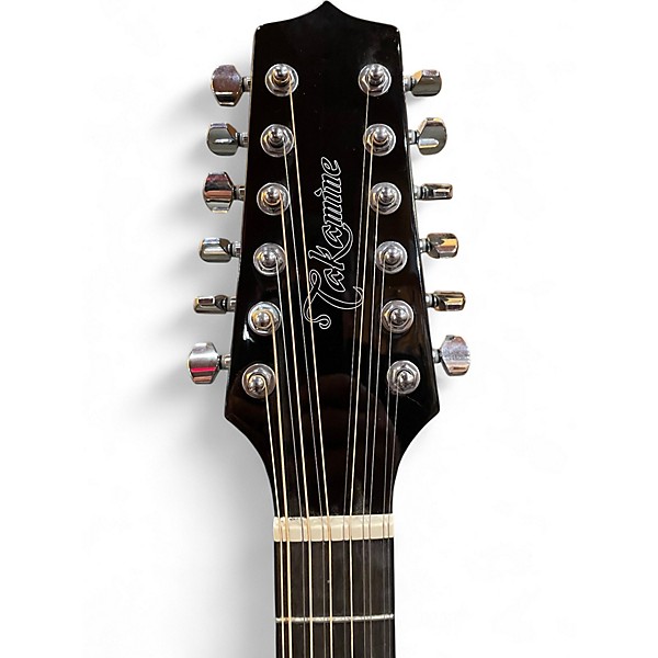 Used Takamine GD30CE-12 Black 12 String Acoustic Electric Guitar