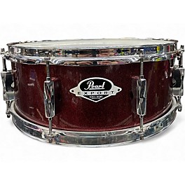 Used Pearl 14in Export Snare Red Sparkle Drum