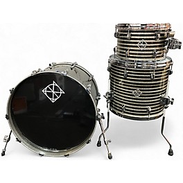 Used Dixon 3 Piece artisan 3 piece shell pack zebra wrap Drum Kit