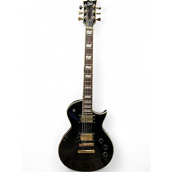 Used ESP LTD EC1000 Black and Gold Solid Body Electric Guitar