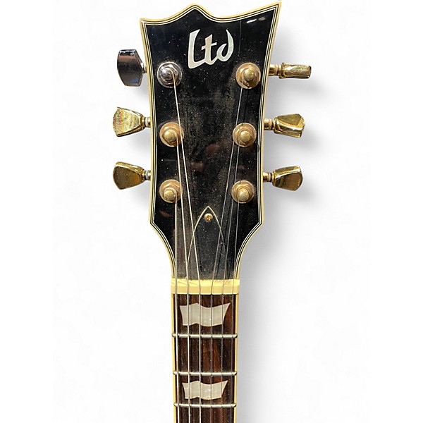 Used ESP LTD EC1000 Black and Gold Solid Body Electric Guitar