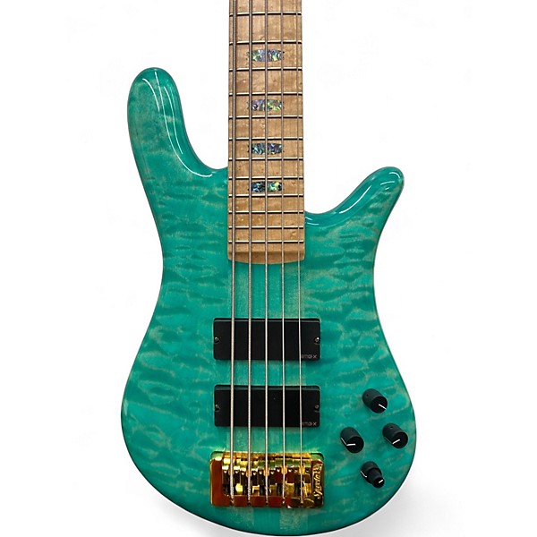 Used 2024 Spector NS5 USA 5 String aquatic Electric Bass Guitar