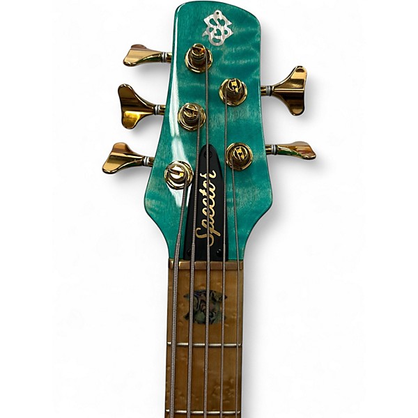Used 2024 Spector NS5 USA 5 String aquatic Electric Bass Guitar