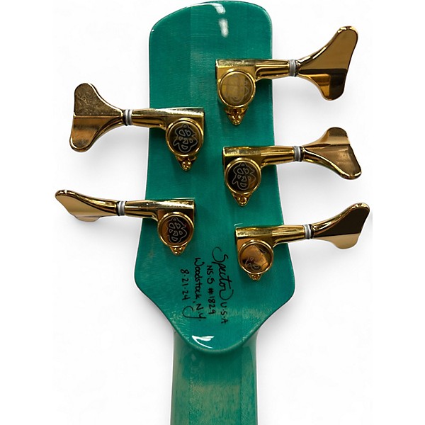 Used 2024 Spector NS5 USA 5 String aquatic Electric Bass Guitar