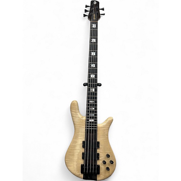 Used 2024 Spector NS5 USA 5 String Black and White Electric Bass Guitar