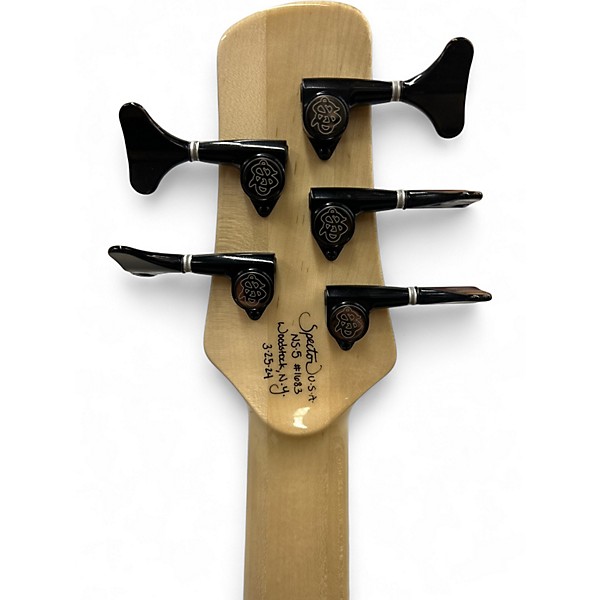 Used 2024 Spector NS5 USA 5 String Black and White Electric Bass Guitar