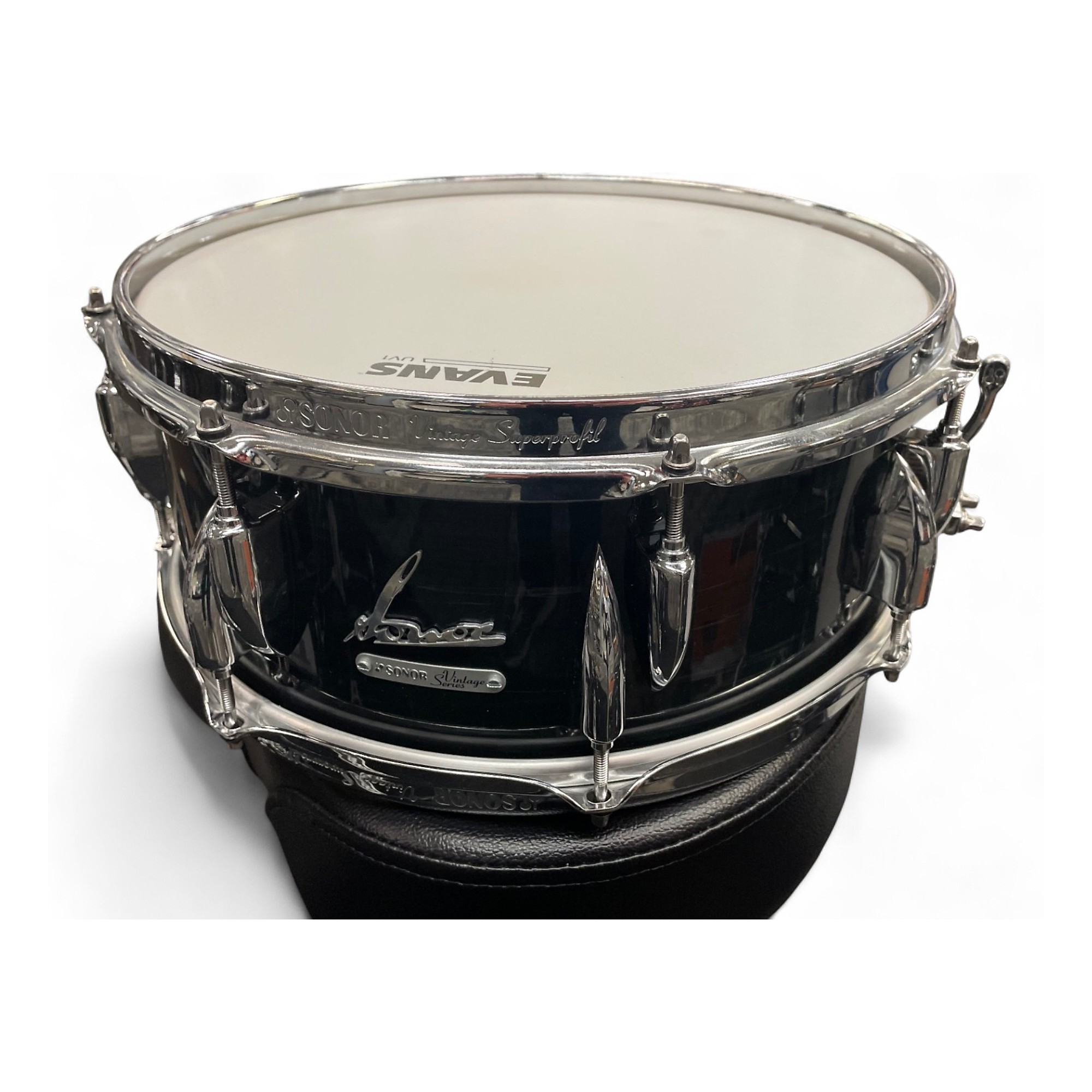 Used SONOR 4 Piece vintage series black woodgrain Drum Kit