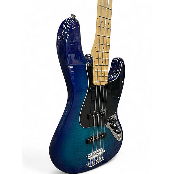 Used Fender Player Jazz Bass Plus Top Blue Burst Electric Bass Guitar