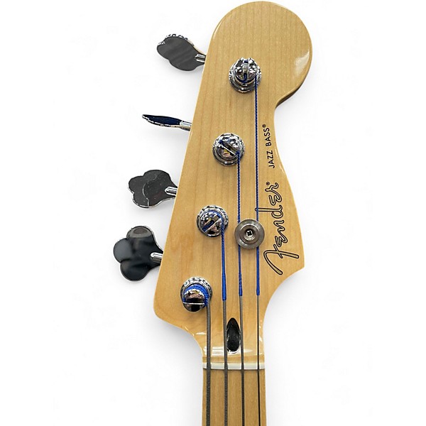 Used Fender Player Jazz Bass Plus Top Blue Burst Electric Bass Guitar