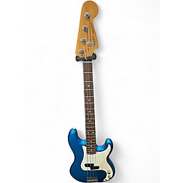 Used Fender Standard Precision Bass Blue Electric Bass Guitar