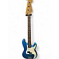 Used Fender Standard Precision Bass Blue Electric Bass Guitar