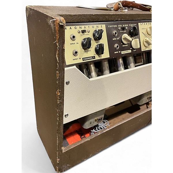 Vintage 1960s Magnatone Stereo Vibrato Tube Guitar Combo Amp