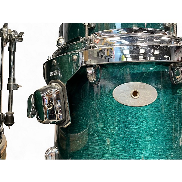 Used Premier 4 Piece Artist Birch Trans Green Drum Kit