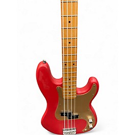 Used Squier standard jazz bass red burst Electric Bass Guitar
