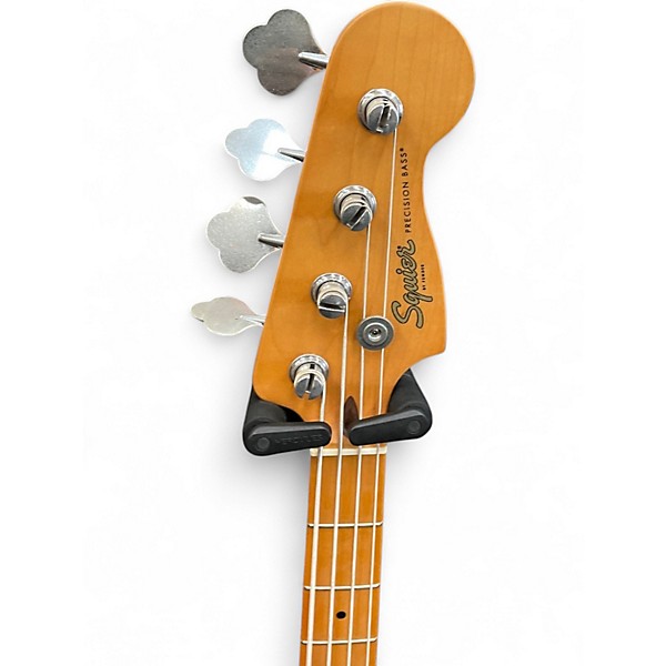 Used Squier standard jazz bass red burst Electric Bass Guitar