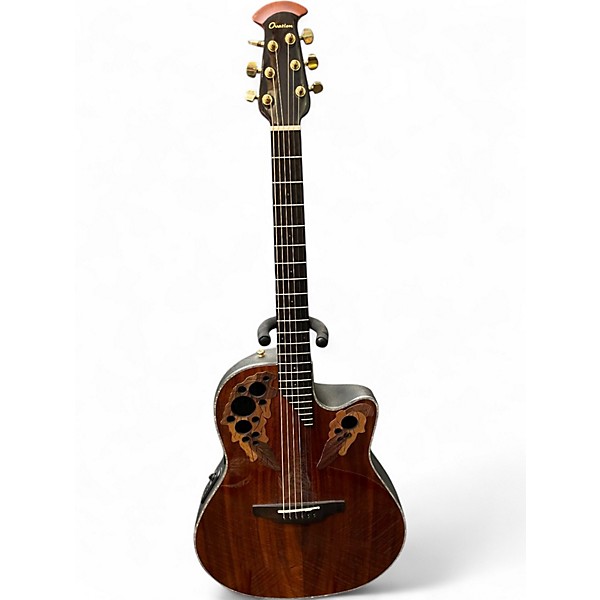 Used Ovation CE44P Celebrity Dark Tiger Eye Acoustic Electric Guitar