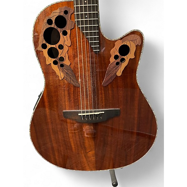 Used Ovation CE44P Celebrity Dark Tiger Eye Acoustic Electric Guitar