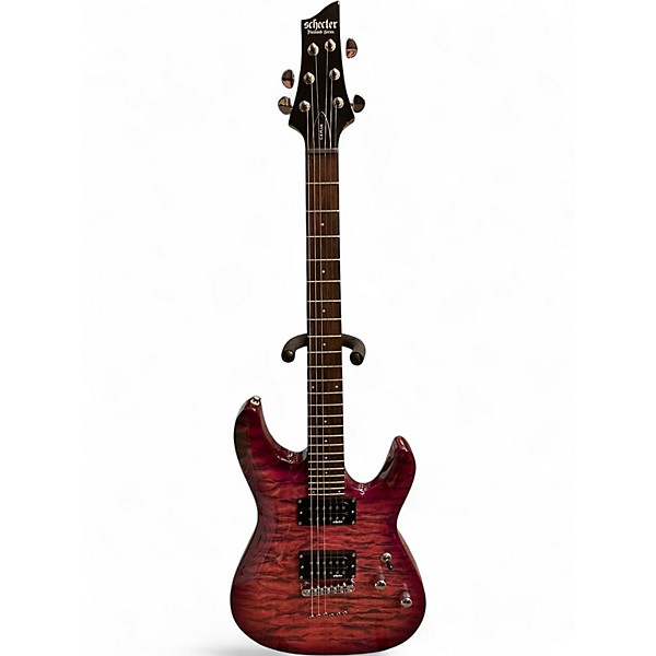 Used Schecter Guitar Research C-6 Plus Magenta Solid Body Electric Guitar
