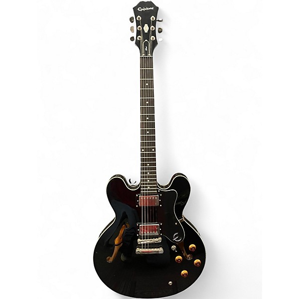 Used Epiphone dot STANDARD Black Hollow Body Electric Guitar