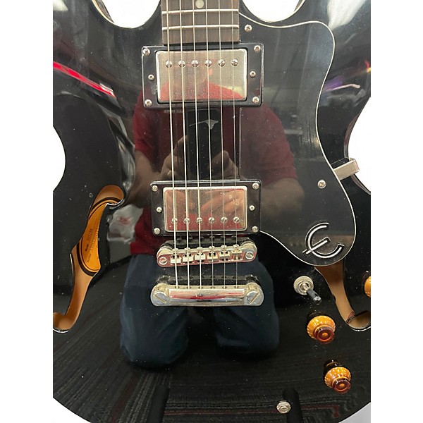 Used Epiphone dot STANDARD Black Hollow Body Electric Guitar