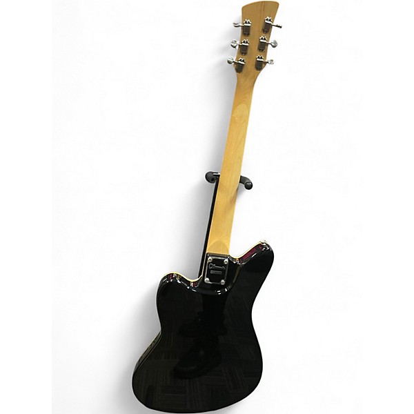 Vintage 1990s Charvel Surfcaster Black Hollow Body Electric Guitar