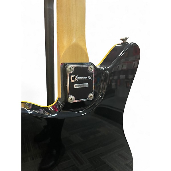 Vintage 1990s Charvel Surfcaster Black Hollow Body Electric Guitar