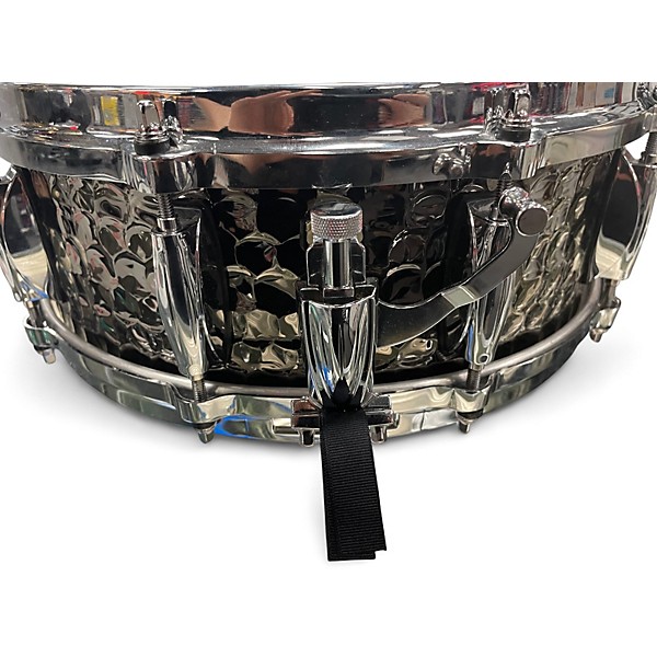 Used Gretsch Drums 14in HAMMERED BLACK STEEL BLACK STEEL Drum