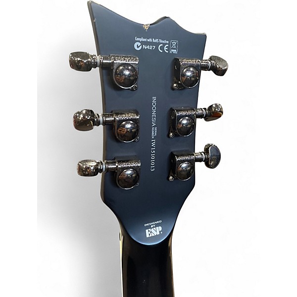 Used ESP LTD EC401QM SEE THRU BLACK Solid Body Electric Guitar