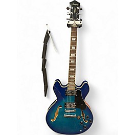 Used Firefly  FF338 Blue Hollow Body Electric Guitar