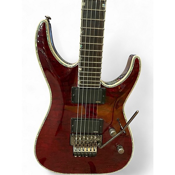 Used ESP LTD MH1000 Fiesta Red Solid Body Electric Guitar