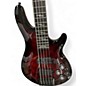 Used Schecter Guitar Research Omen 5 String Crimson Red Burst Electric Bass Guitar