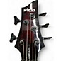 Used Schecter Guitar Research Omen 5 String Crimson Red Burst Electric Bass Guitar