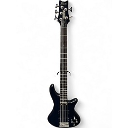 Used Schecter Guitar Research Stiletto Deluxe 5 String Black Electric Bass Guitar