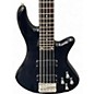 Used Schecter Guitar Research Stiletto Deluxe 5 String Black Electric Bass Guitar