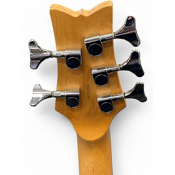 Used Schecter Guitar Research Stiletto Deluxe 5 String Black Electric Bass Guitar