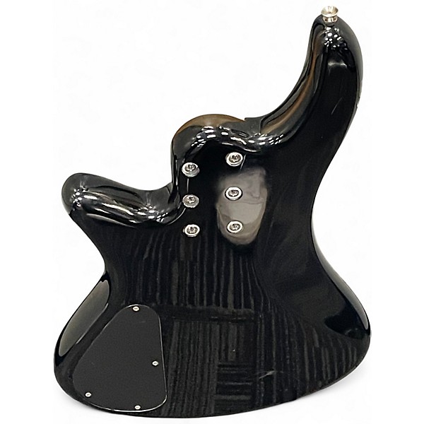 Used Schecter Guitar Research Stiletto Deluxe 5 String Black Electric Bass Guitar