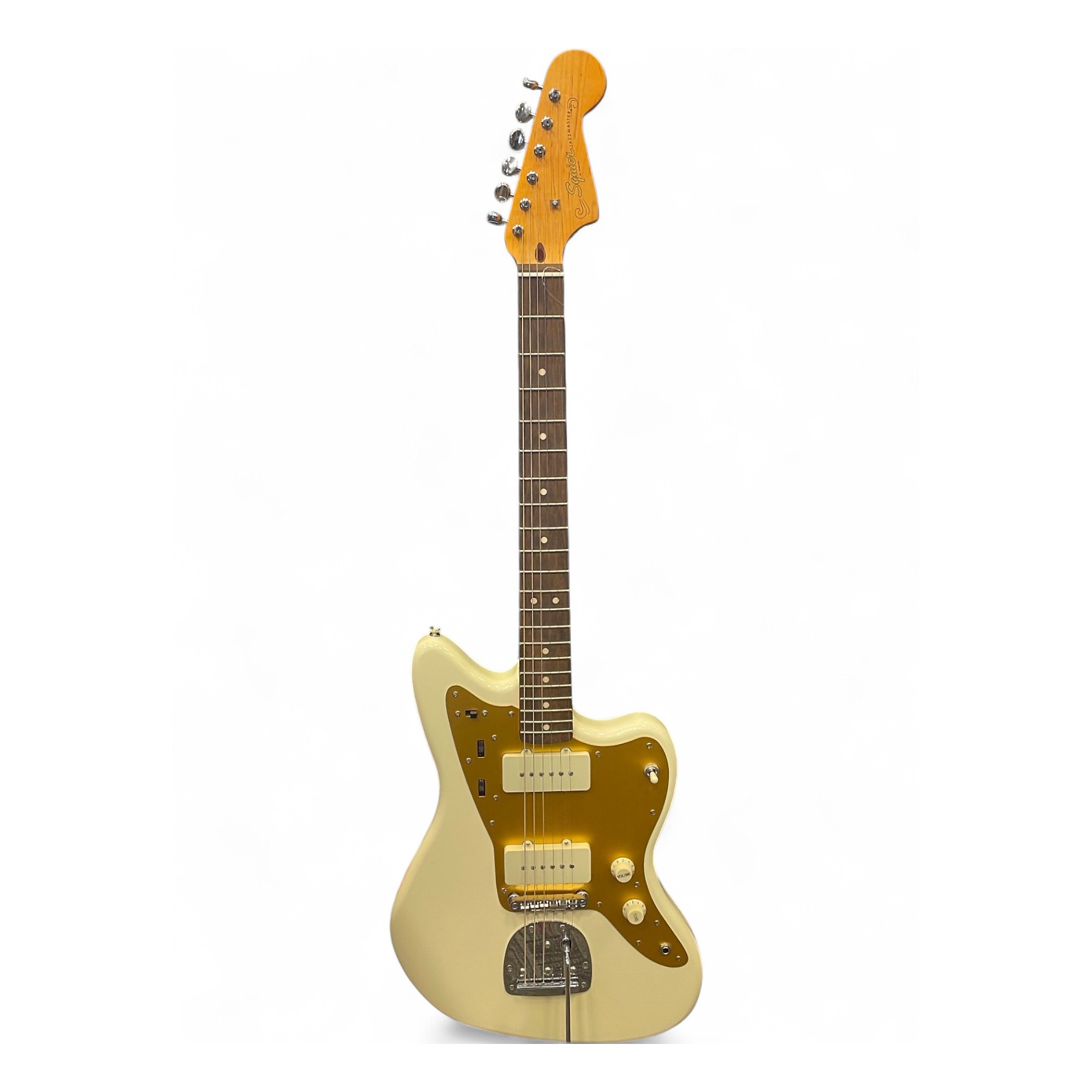 Used Squier J Mascis Jazzmaster Vintage White Solid Body