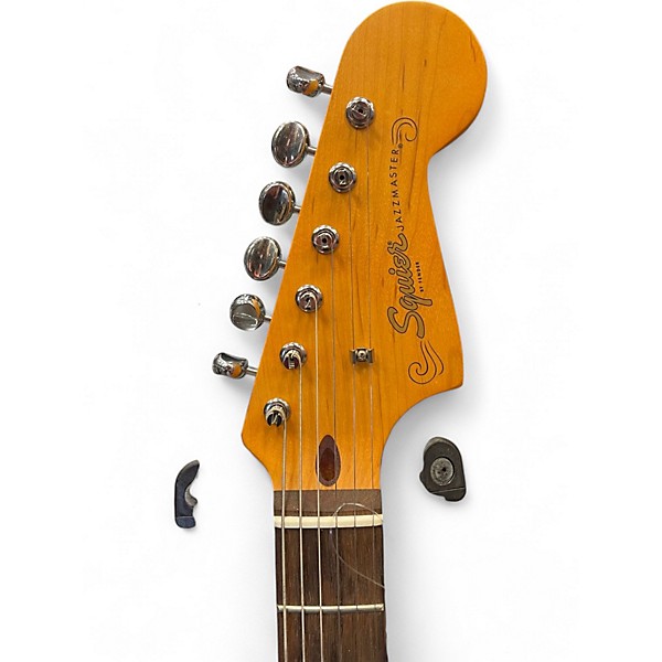 Used Squier J Mascis Jazzmaster Vintage White Solid Body Electric Guitar
