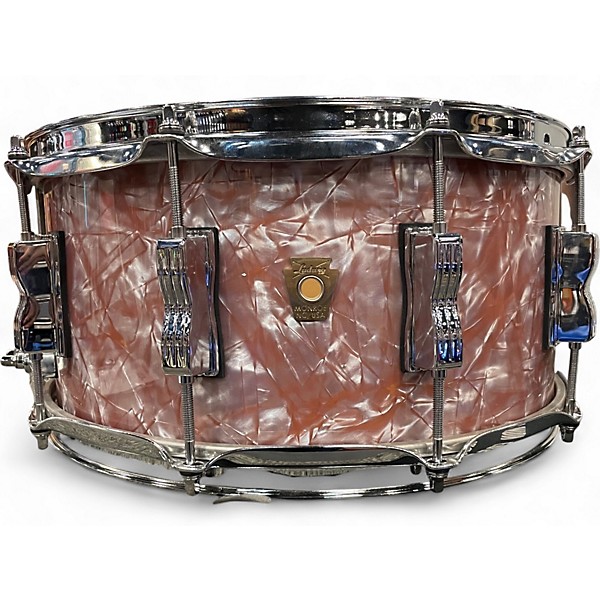 Used Ludwig 6.5X14 Classic Snare ROSE MARINE PEARL Drum