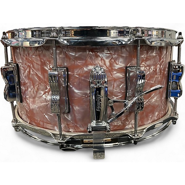 Used Ludwig 6.5X14 Classic Snare ROSE MARINE PEARL Drum