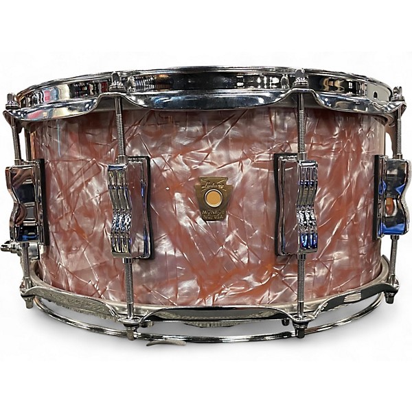 Used Ludwig 6.5X14 Classic Snare ROSE MARINE PEARL Drum