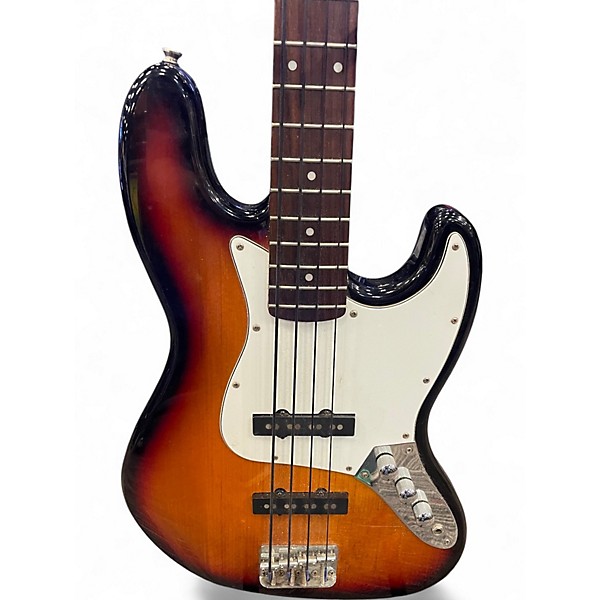 Used Squier STANDARD JAZZ BASS 3 Color Sunburst Electric Bass Guitar