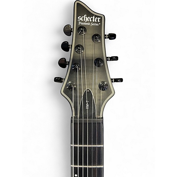 Used Schecter Guitar Research KM-7 Trans Black Solid Body Electric Guitar