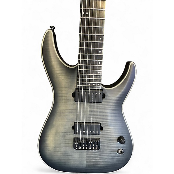 Used Schecter Guitar Research KM-7 Trans Black Solid Body Electric Guitar