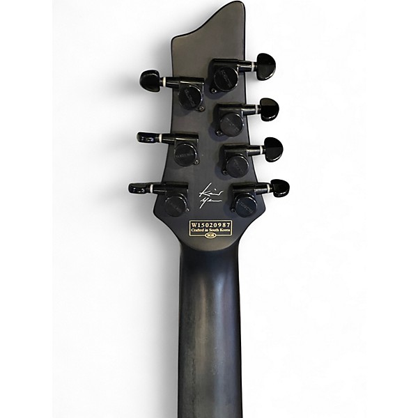 Used Schecter Guitar Research KM-7 Trans Black Solid Body Electric Guitar