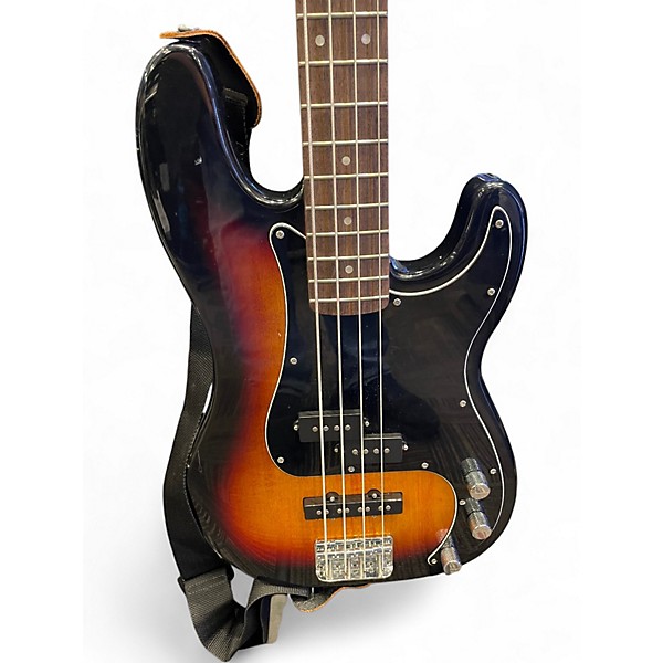 Used Squier Precision Bass 3 Color Sunburst Electric Bass Guitar